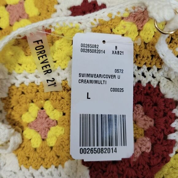 New Forever21 Granny Square Crochet Dress Size Large - Picture 6 of 7